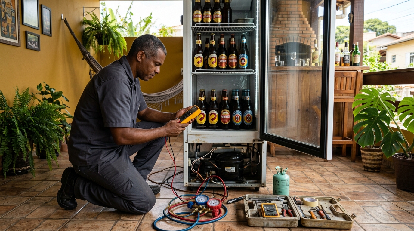 Manutenção da placa eletrônica de cervejeira em Prazeres, Jaboatão dos Guararapes‑PE